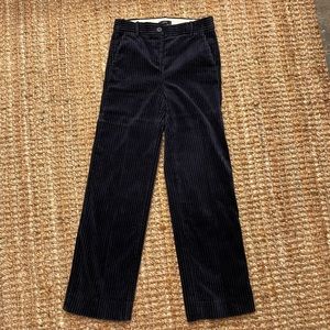 J.Crew Wide Whale Corduroy Ankle Trousers, Navy 2T (tall)